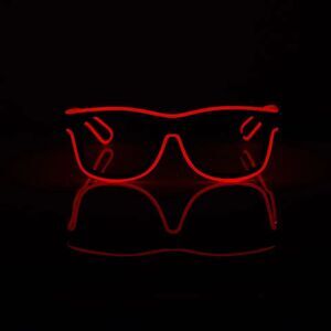 2 Pack - Elite Wear Redish LED Sunglasses - Club/Rave/Party Light Up Sunglasses